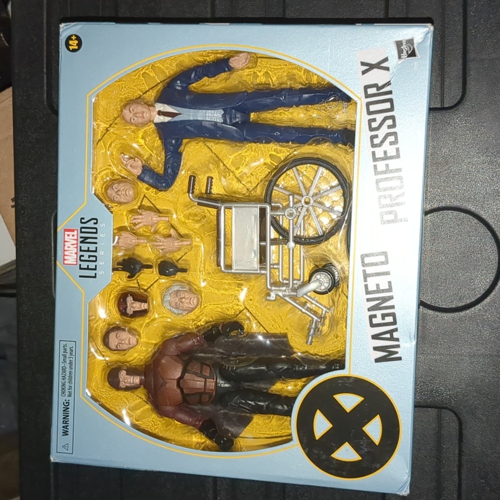 Marvel Professor X & Magneto articulated action figures w/wheelchair. New in box